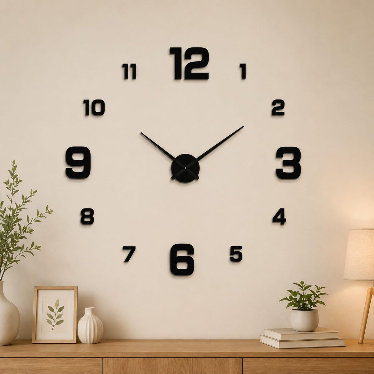 Frameless DIY Wall Clock | 3D Acrylic Decorative Clock