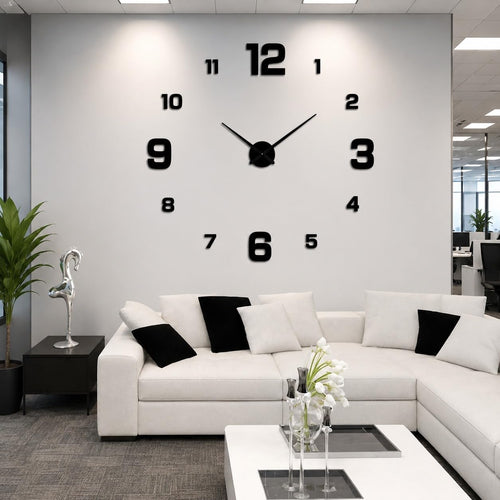 Frameless DIY Wall Clock | 3D Acrylic Decorative Clock